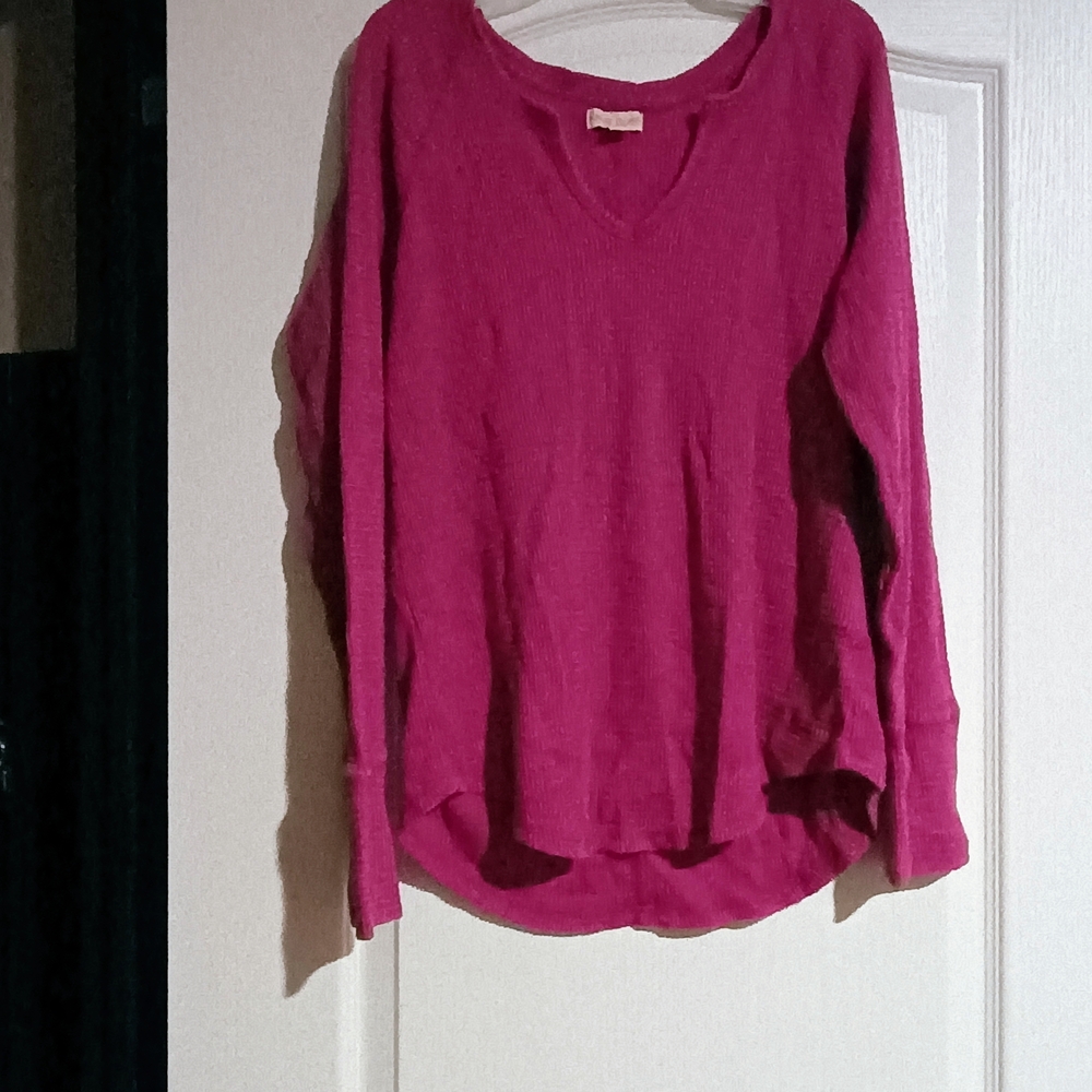 Women's Pink Long Sleeve Top